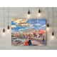 Pittodrie Stadium 'Going to the Match' Fine Art Canvas - Aberdeen FC